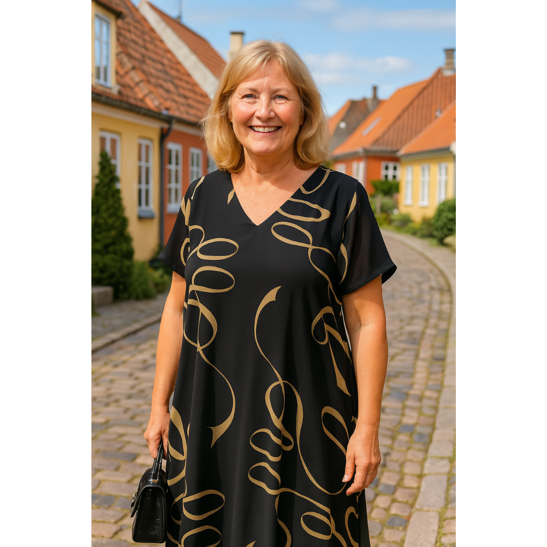 SANNA – Kleid mit grafischem Print