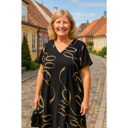 SANNA – Kleid mit grafischem Print