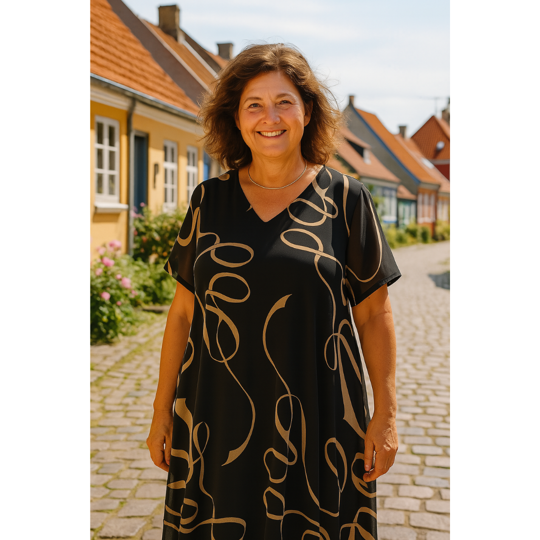 SANNA – Kleid mit grafischem Print