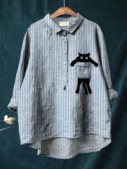 SOFIA | Lässige Bluse mit Taschenprint