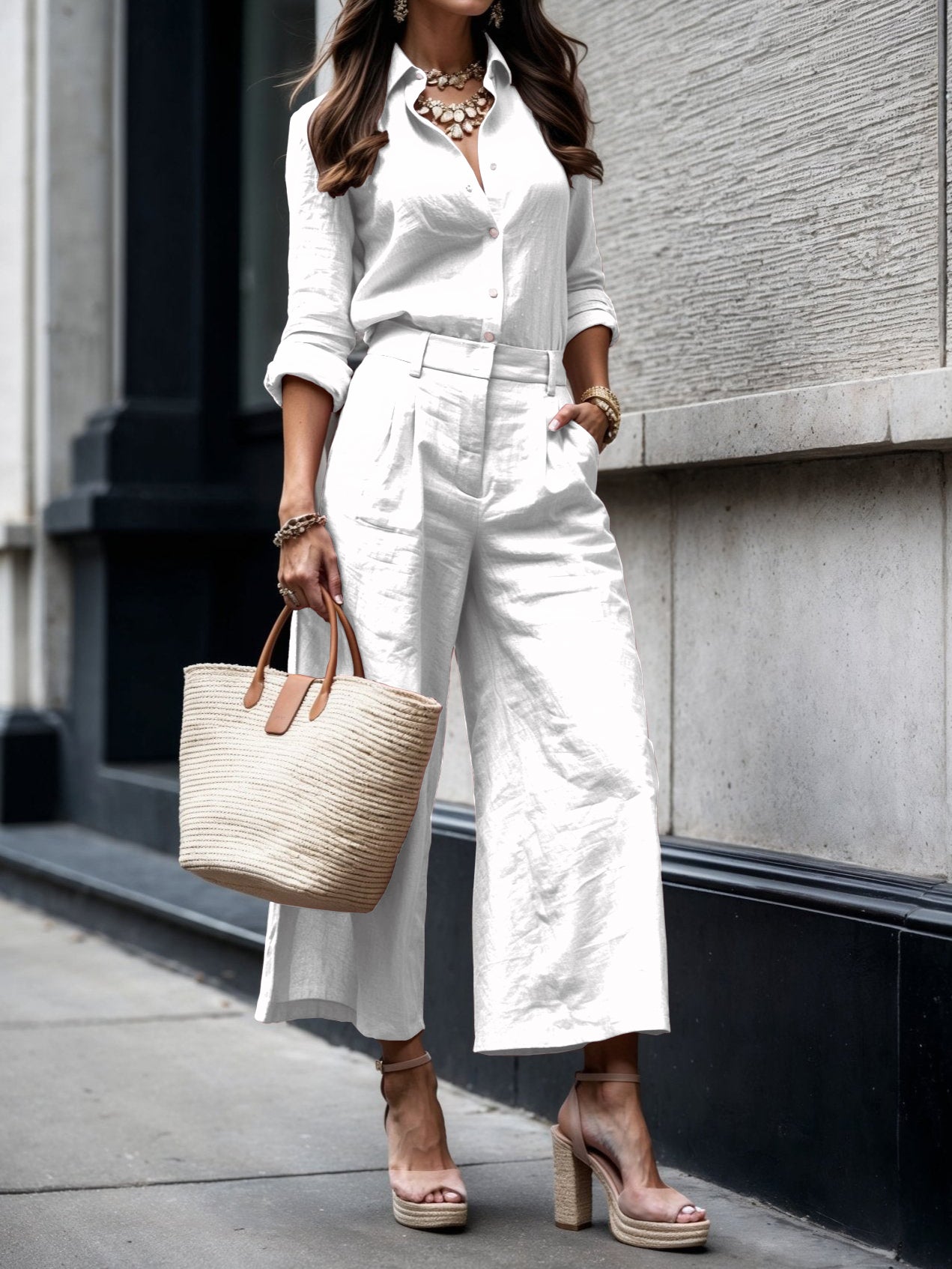ELENA | Caprihose mit Lockerem Blusenshirt