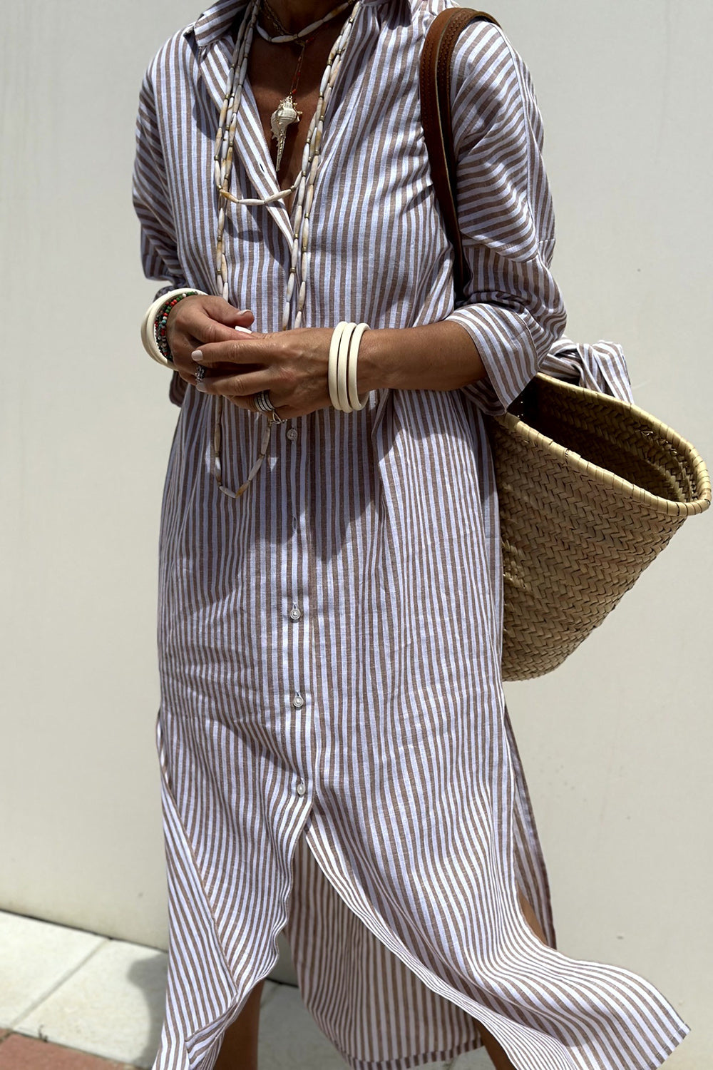 CLARA - Gestreiftes Hemdkleid