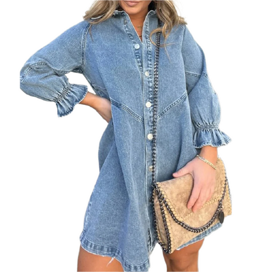 LUNA | Washed Denim Dress