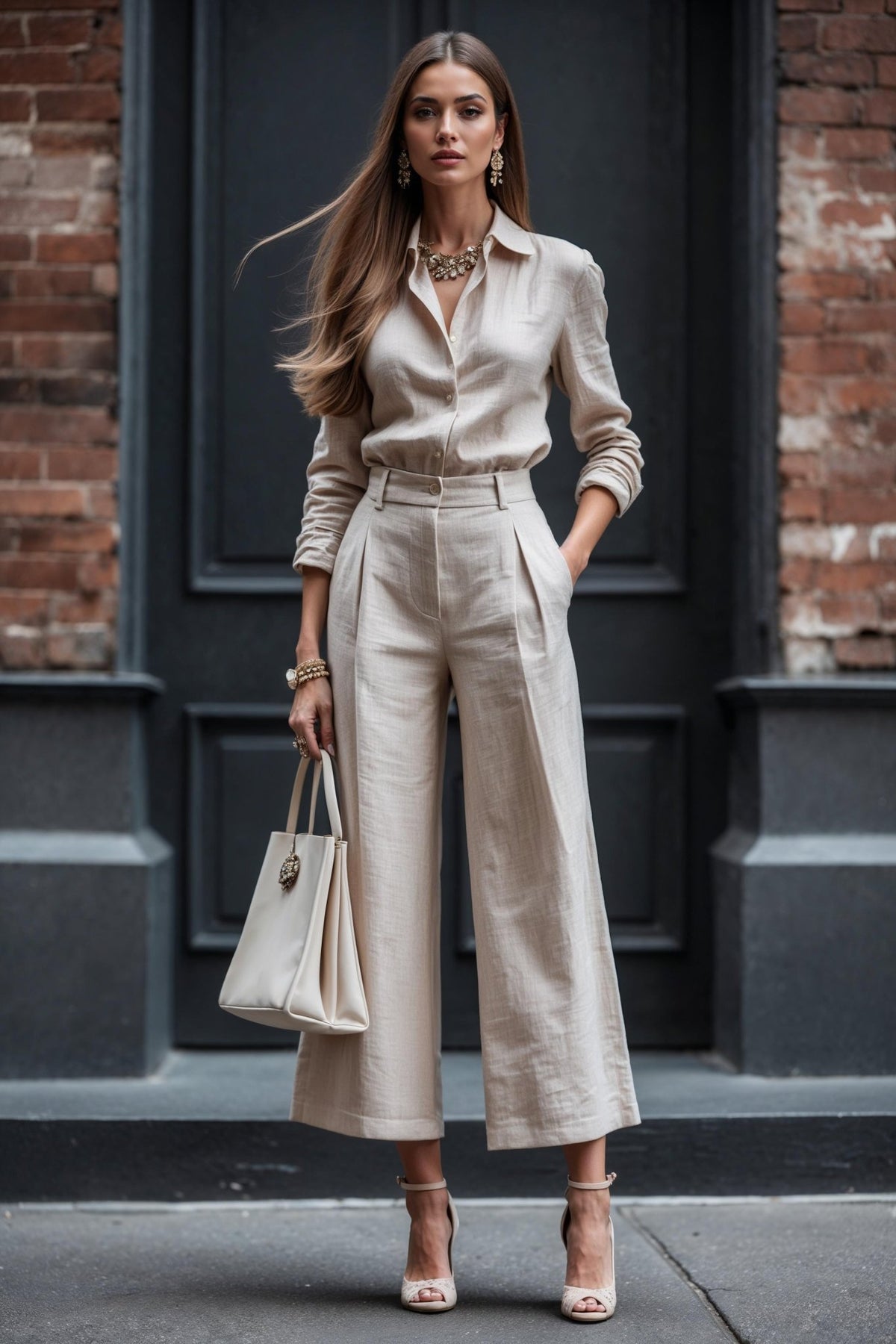 ELENA | Caprihose mit Lockerem Blusenshirt