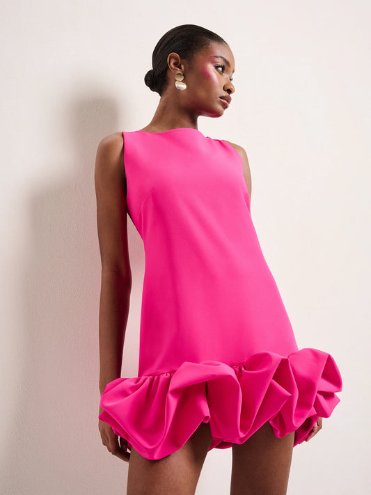 FUCHSIA | Dress Mit Bubble Hem