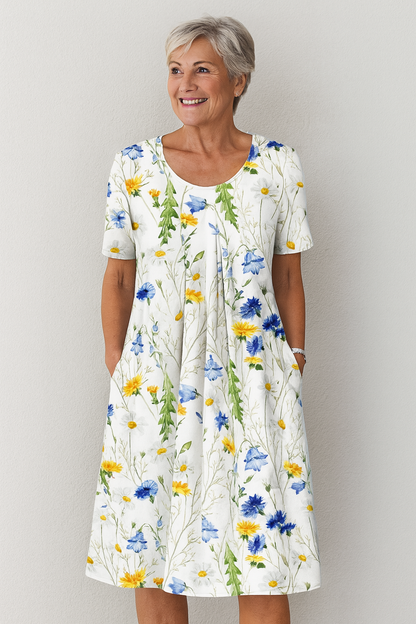 SOFIE | Blumenkleid mit Taschen