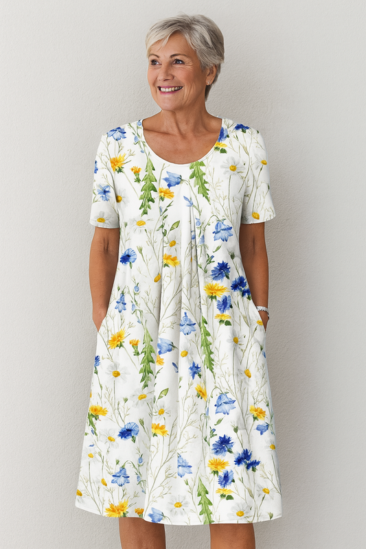 SOFIE | Blumenkleid mit Taschen