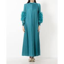 RONJA | Pleated Dress with Flower Ornament