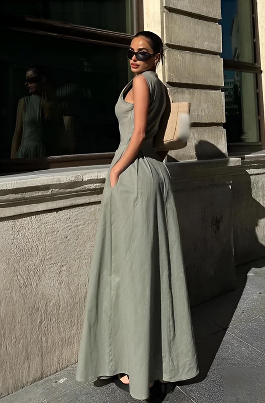 EMILIA |  Maxi-Kleid mit Reißverschluss