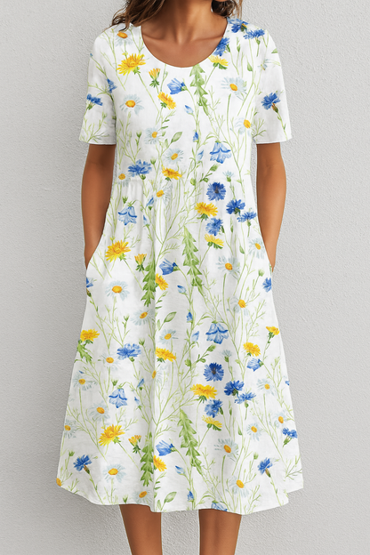 SOFIE | Blumenkleid mit Taschen